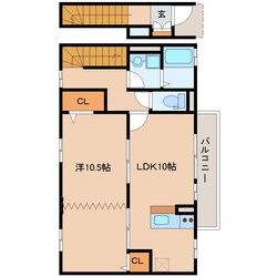 帯解駅 徒歩9分 2階の物件間取画像